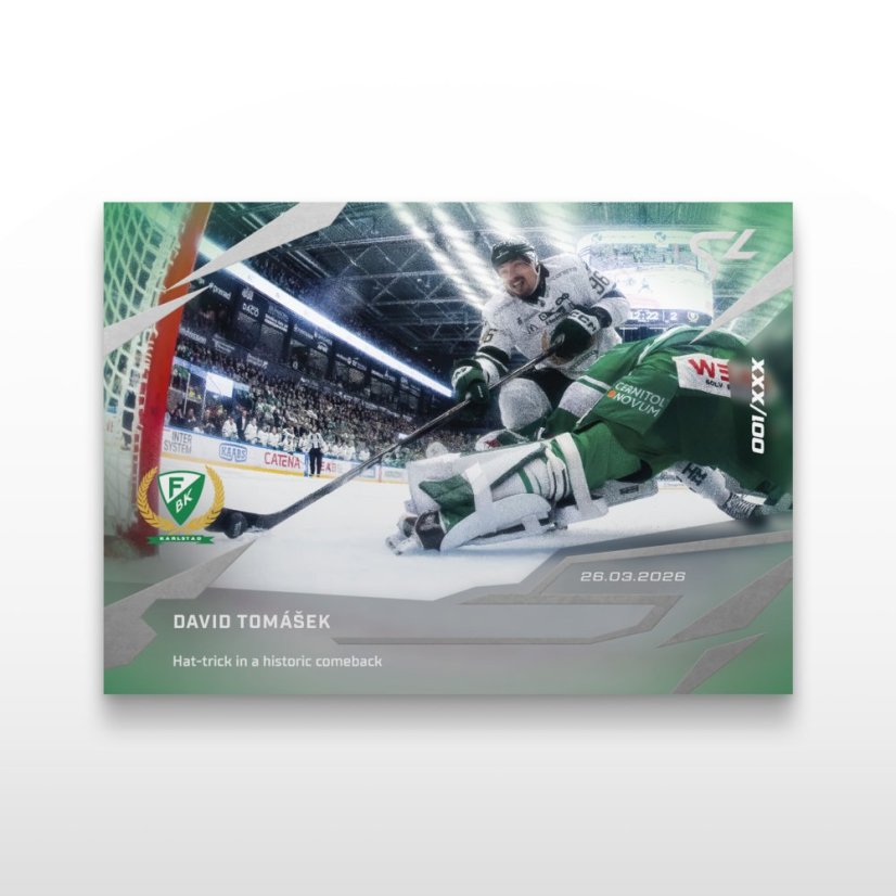 Hokejová  kartička L-47 David Tomášek  - SportZoo Svenska hockeyligan 2025/26 LIVE