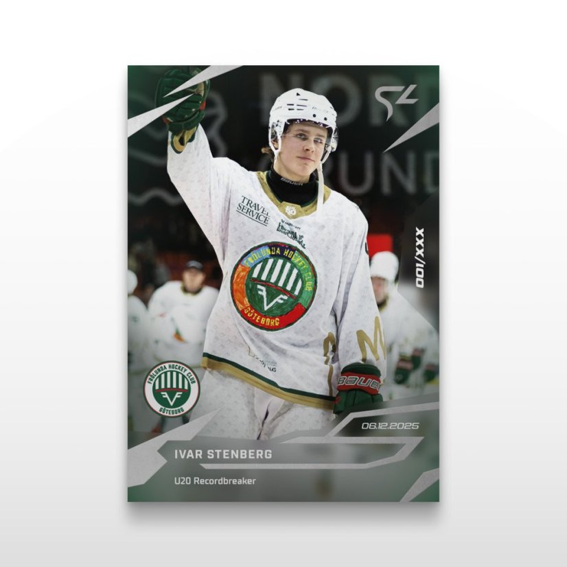 Hokejová kartička L-18 Ivar Stenberg - SportZoo Svenska hockeyligan 2025/26 LIVE