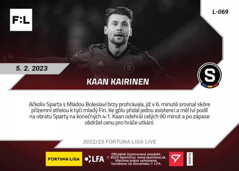 Set 18. kola (3 kariet L-067 - L-069) FORTUNA:LIGA 2022/23 LIVE