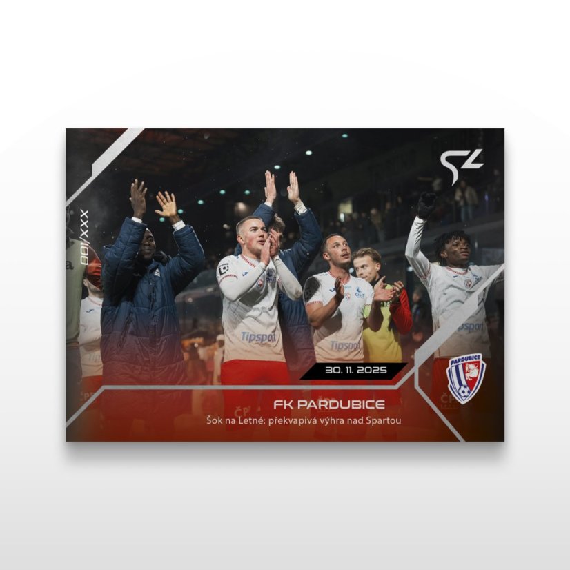 Football trading card L-22 FK PARDUBICE - SportZoo Chance Liga 2025/26 LIVE