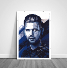 Podpísaný portrét Slovenskí Sokoli 2021 x/4 - Michal Ďuriš