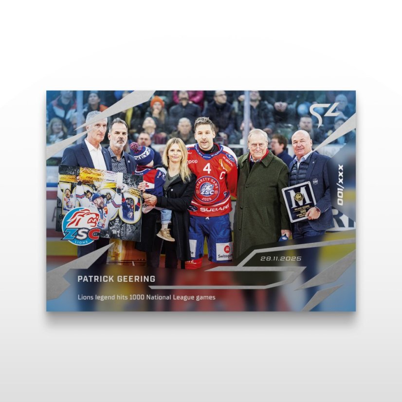 Hokejová kartička L-21 Patrick Geering - SportZoo National League 2025/26 LIVE