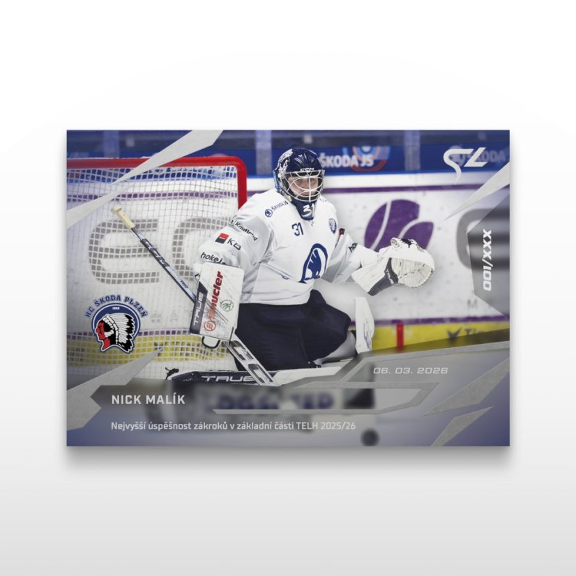 Hokejová  kartička L-44 Nick Malík - SportZoo Tipsport ELH 2025/26 LIVE