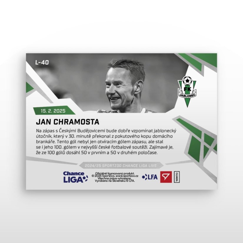 L-40 Jan Chramosta Chance Liga 2024/25 LIVE
