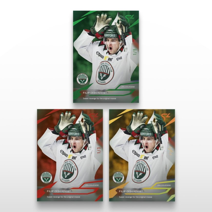 Hokejová  kartička L-46 Filip Cederqvist  - SportZoo Svenska hockeyligan 2025/26 LIVE