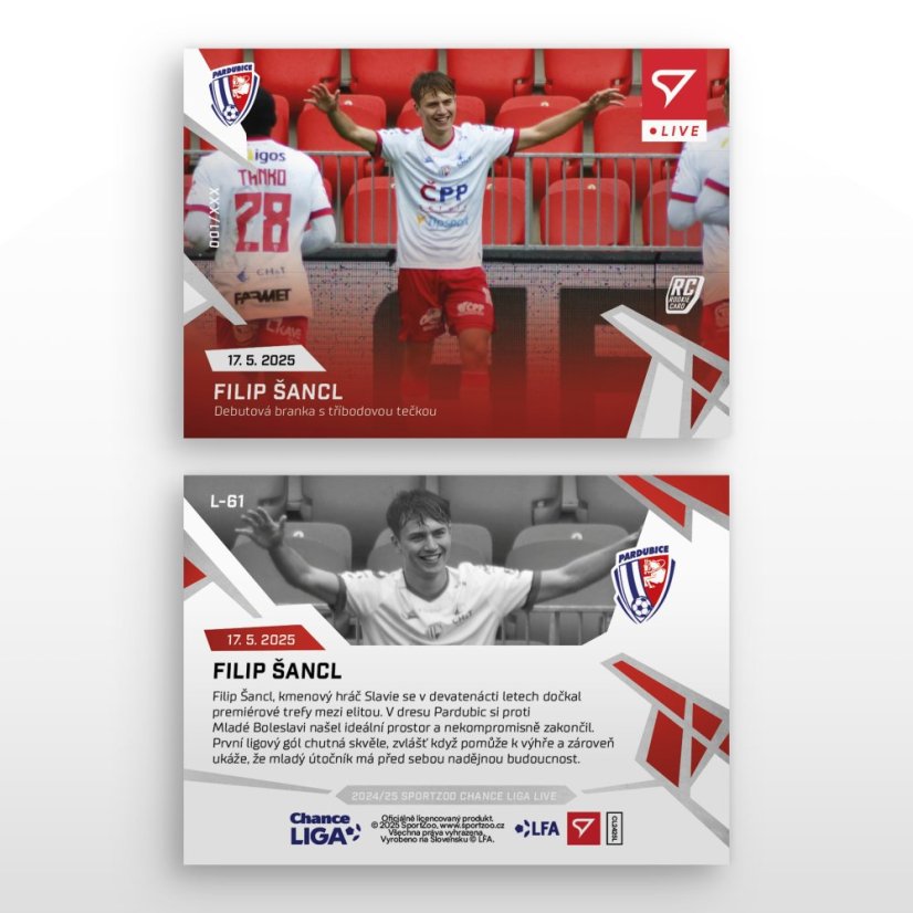 L-61 Filip Šancl Chance Liga 2024/25 LIVE