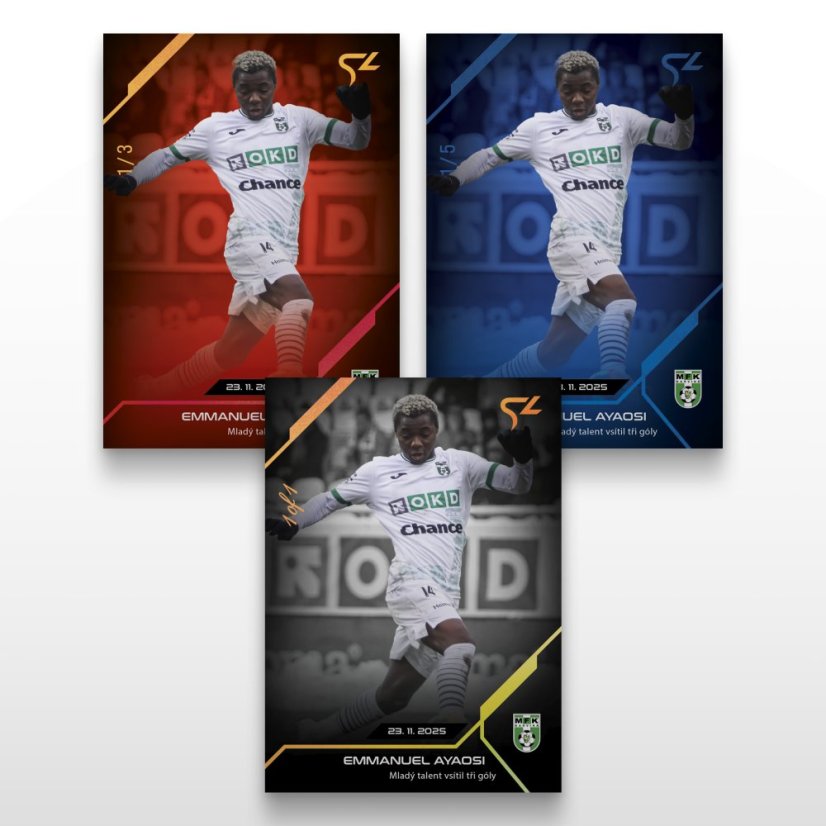 Football trading card L-20 EMMANUEL AYAOSI - SportZoo Chance Liga 2025/26 LIVE