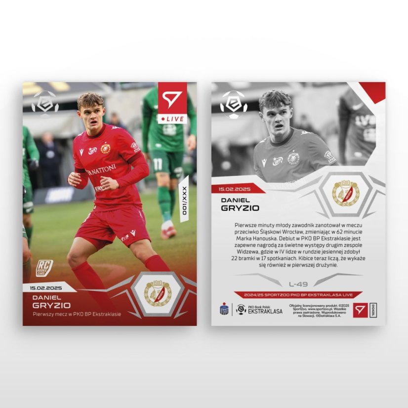 L-49 SADA Daniel Gryzio PKO BP Ekstraklasa 2024/25 LIVE + HOLDER