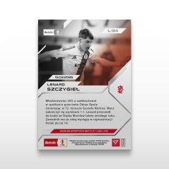 Football trading card L-34 Lenard Szczygieł - SportZoo Betclic 1 Liga 2025/26 LIVE