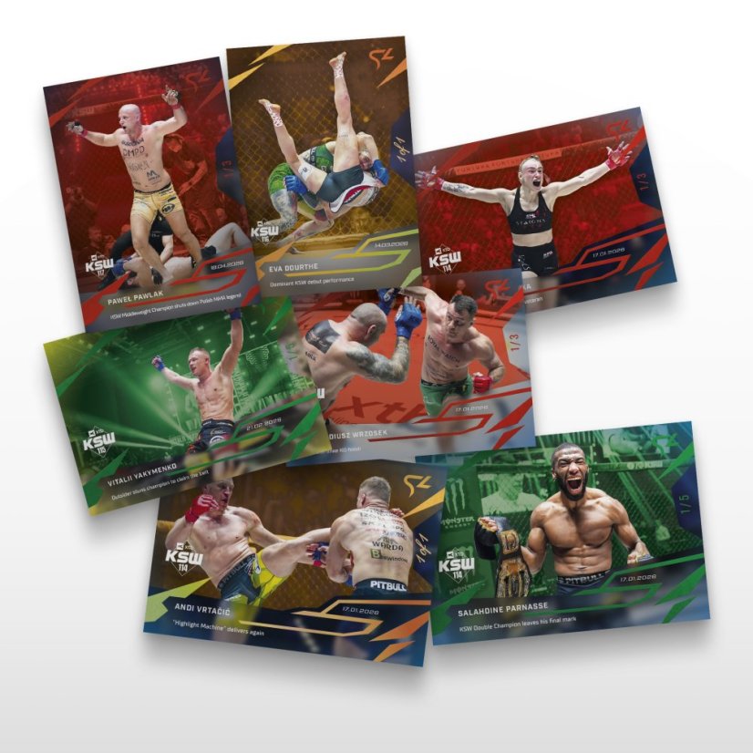 Rabatterat paket med 16 MMA-kort KSW– SportZoo KSW 2025/26 LIVE