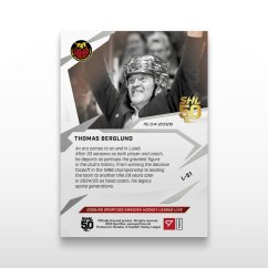 Hokejová  kartička L-51 Thomas Berglund  - SportZoo Svenska hockeyligan 2025/26 LIVE