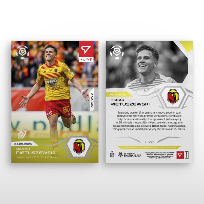 L-72 Oskar Pietuszewski PKO BP Ekstraklasa 2024/25 LIVE + HOLDER