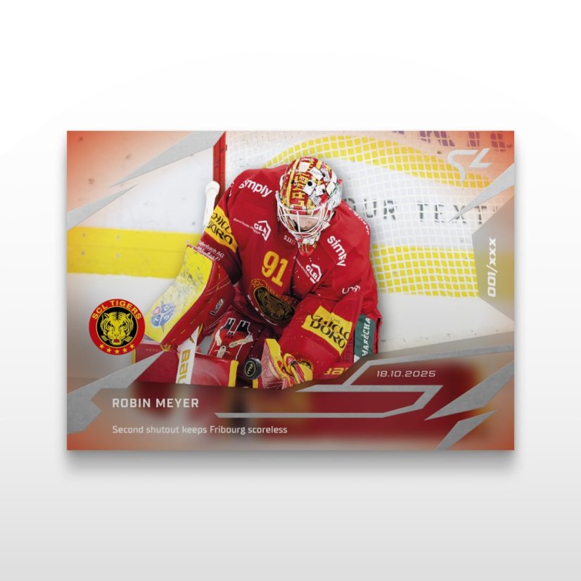 Hokejová kartička L-11 Robin Meyer - SportZoo National League 2025/26 LIVE