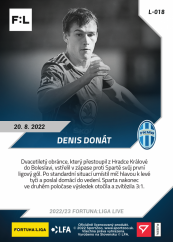 L-018 Denis Donát FORTUNA:LIGA 2022/23 LIVE