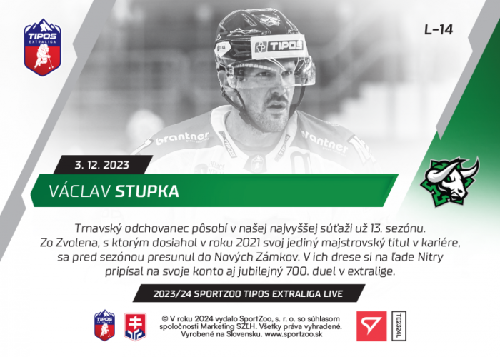 L-14 SADA Václav Stupka TEL 2023/24 LIVE + HOLDER