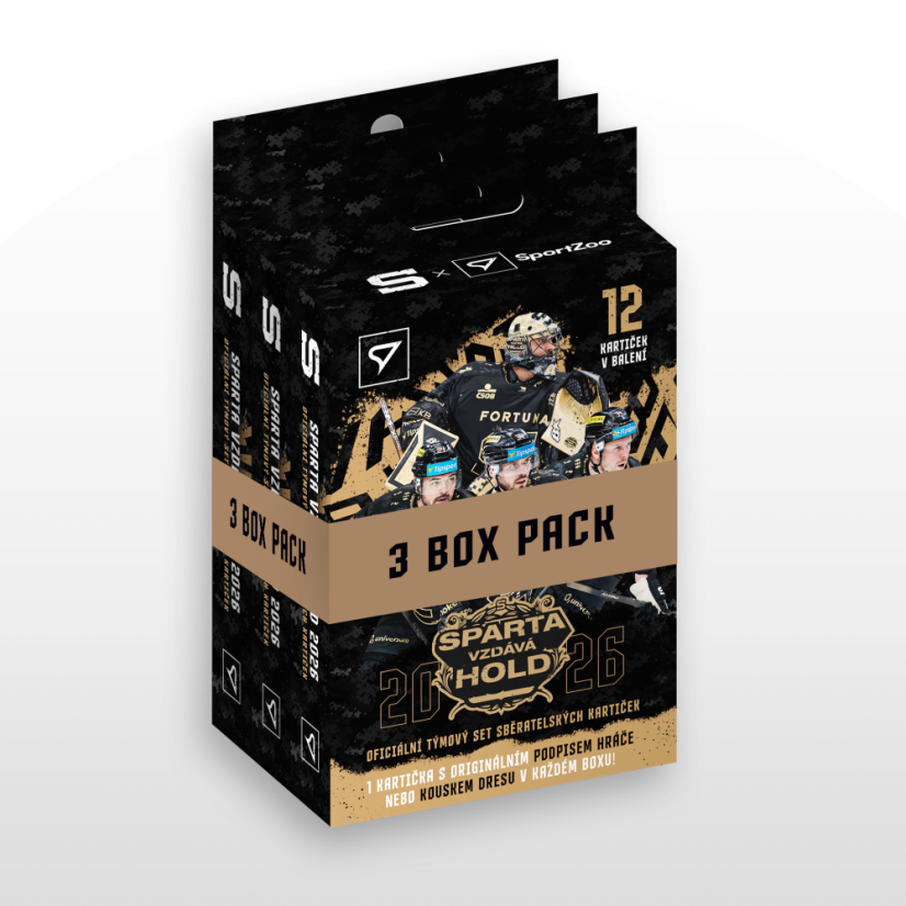 3 Box Pack - hokejové zberateľské kartičky HC Sparta Praha - Sparta vzdává hold 2026