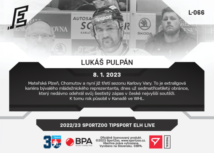 L-066 Lukáš Pulpán TELH 2022/23 LIVE
