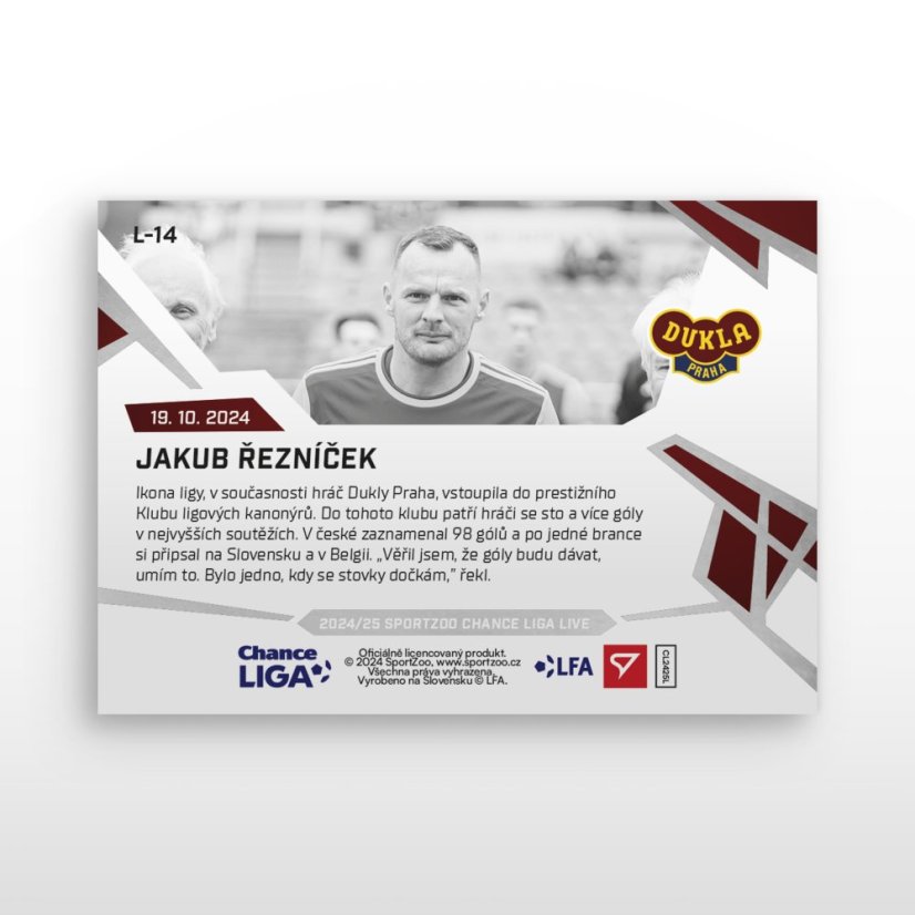 L-14 Jakub Řezníček Chance Liga 2024/25 LIVE