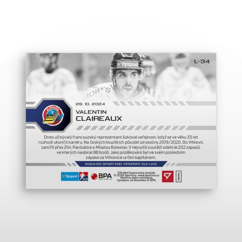 L-34 Valentin Claireaux TELH 2024/25 LIVE
