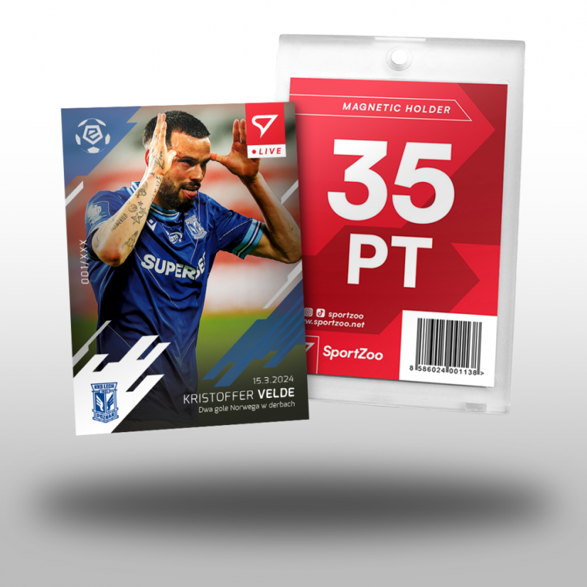 L-53 ZESTAW Kristoffer Velde PKO Bank Polski Ekstraklasa 2023/24 LIVE + UCHWYT