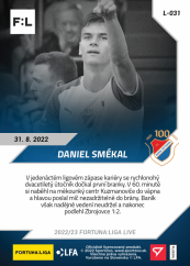 L-031 Daniel Smékal FORTUNA:LIGA 2022/23 LIVE