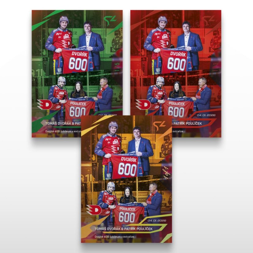 Hokejová  kartička L-27 Tomáš Dvořák & Patrik Poulíček - SportZoo Tipsport ELH 2025/26 LIVE