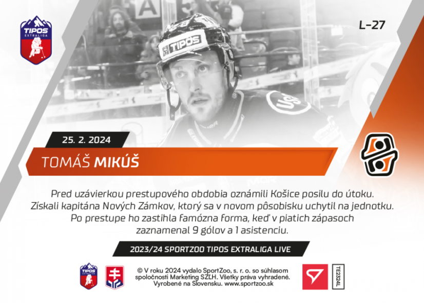 L-27 Tomáš Mikúš TEL 2023/24 LIVE