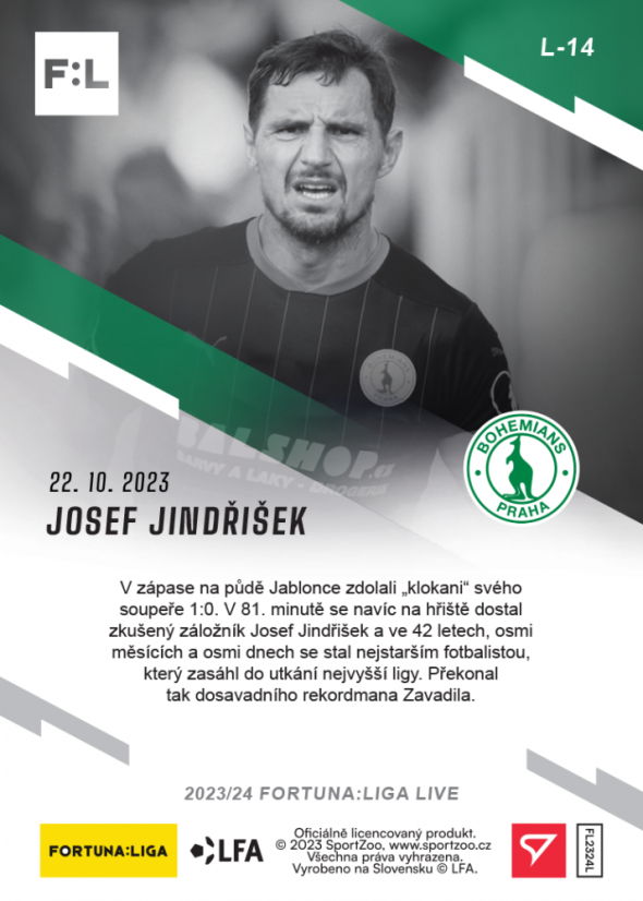 L-14 ZESTAW Josef Jindřišek FORTUNA:LIGA 2023/24 LIVE + UCHWYT