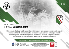 L-70 Legia Warszawa PKO Bank Polski Ekstraklasa 2023/24 LIVE