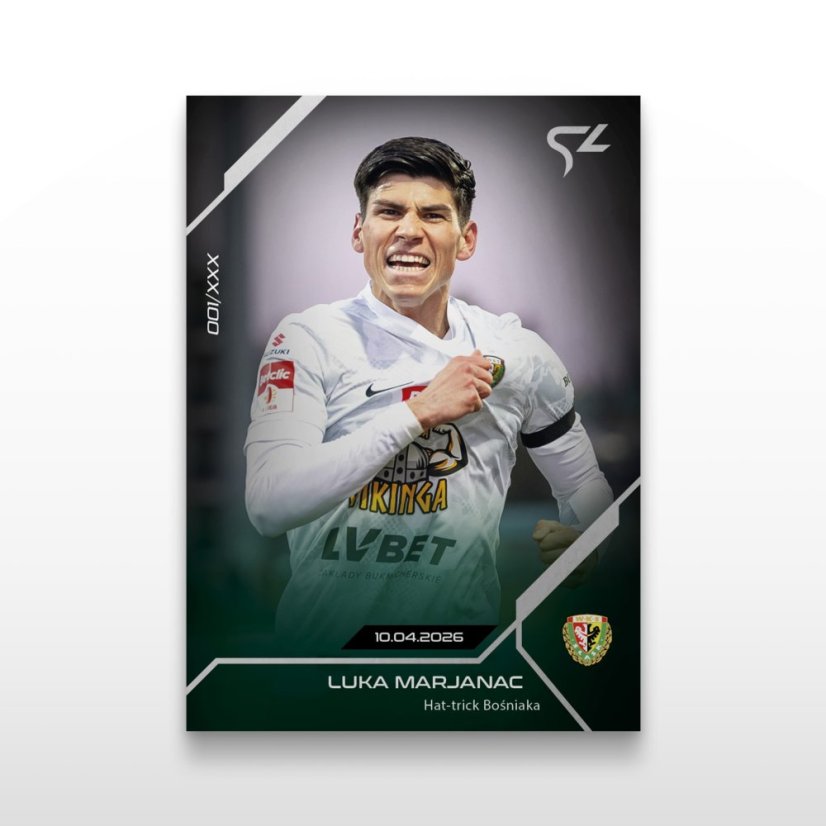 Football trading card L-39 Luka Marjanac - SportZoo Betclic 1 Liga 2025/26 LIVE