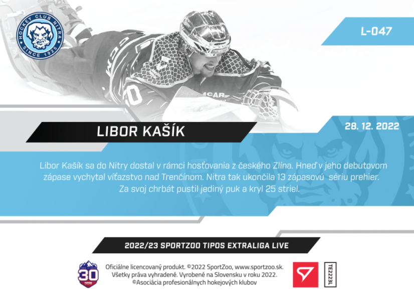 L-047 Libor Kašík TEL 2022/23 LIVE