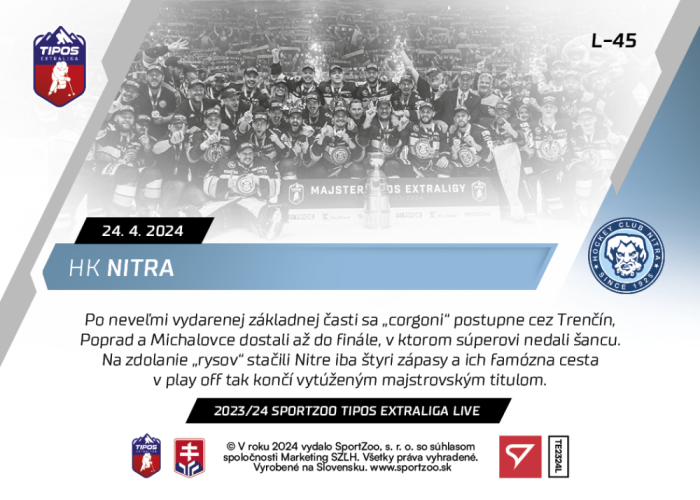 L-45 ZESTAW HK Nitra TEL 2023/24 LIVE + UCHWYT