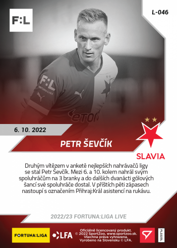 L-046 Petr Ševčík FORTUNA:LIGA 2022/23 LIVE