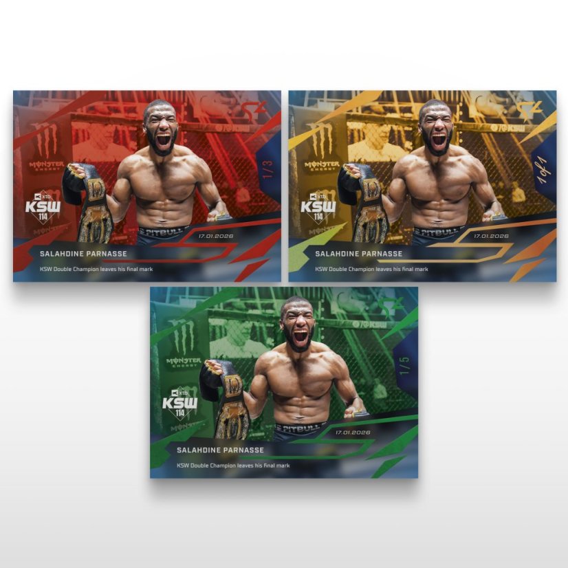 MMA-samlar­kort L-02 Salahdine Parnasse – SportZoo KSW 2025/26 LIVE