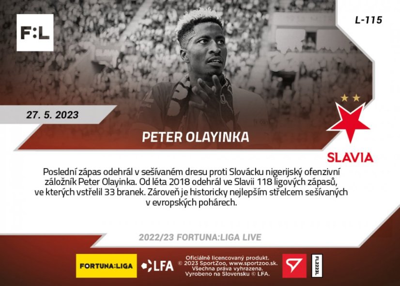 Set 4. a 5. kola nadstavby (17 karet L-109 - L-125) FORTUNA:LIGA 2022/23 LIVE