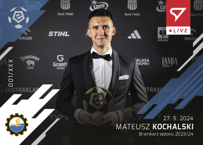 L-73 ZESTAW Mateusz Kochalski PKO Bank Polski Ekstraklasa 2023/24 LIVE + UCHWYT