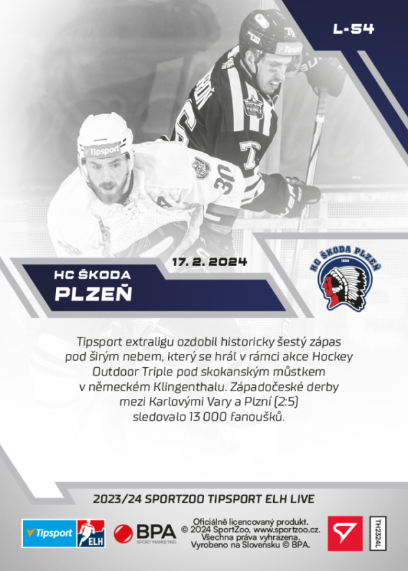 L-54 HC ŠKODA Plzeň TELH 2023/24 LIVE