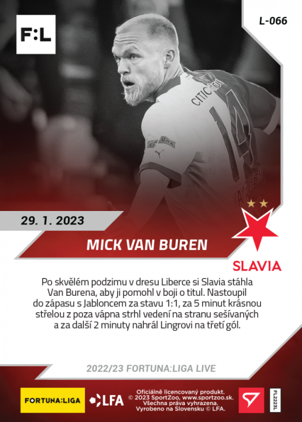 Set 17. kola (5 kariet L-062 - L-066) FORTUNA:LIGA 2022/23 LIVE