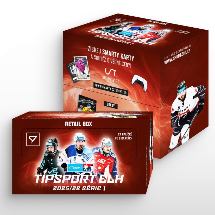 Retail box - karty hokejowe SportZoo Tipsport ELH 2025/26 - Seria 1