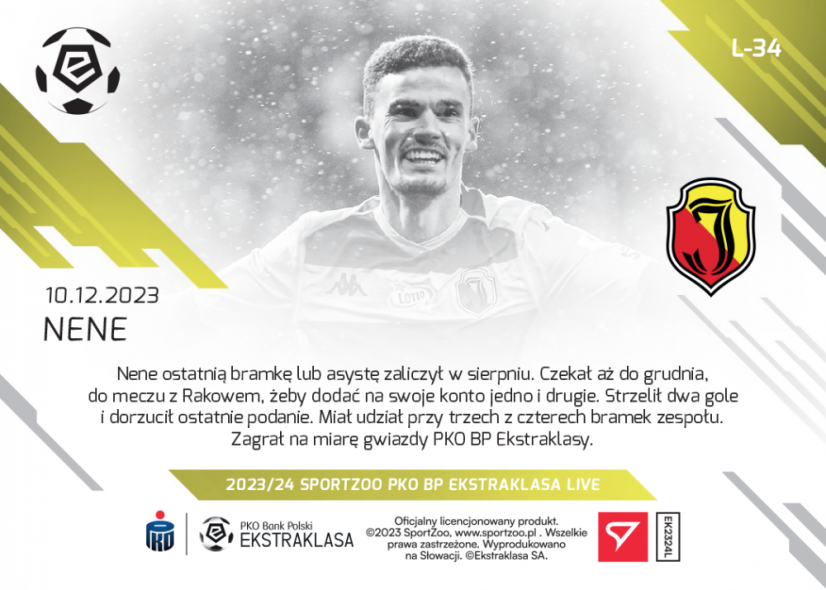 L-34 Nene PKO Bank Polski Ekstraklasa 2023/24 LIVE