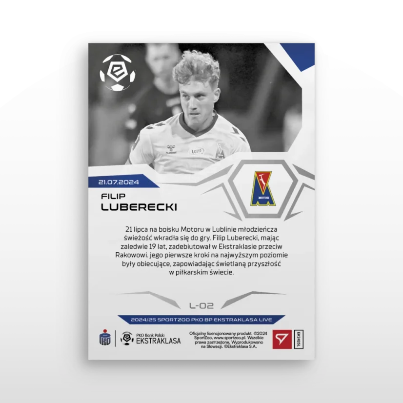 L-02 ZESTAW Filip Luberecki PKO BP Ekstraklasa 2024/25 LIVE + UCHWYT