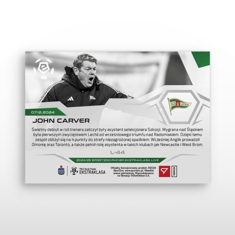 L-44 John Carver PKO BP Ekstraklasa 2024/25 LIVE