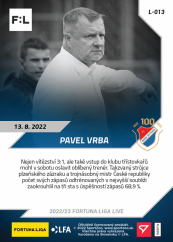 L-013 Pavel Vrba FORTUNA:LIGA 2022/23 LIVE