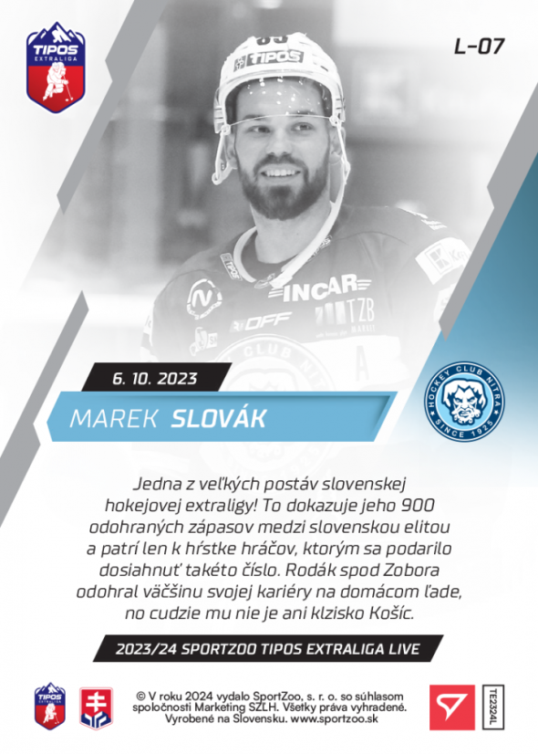L-07 Marek Slovák TEL 2023/24 LIVE