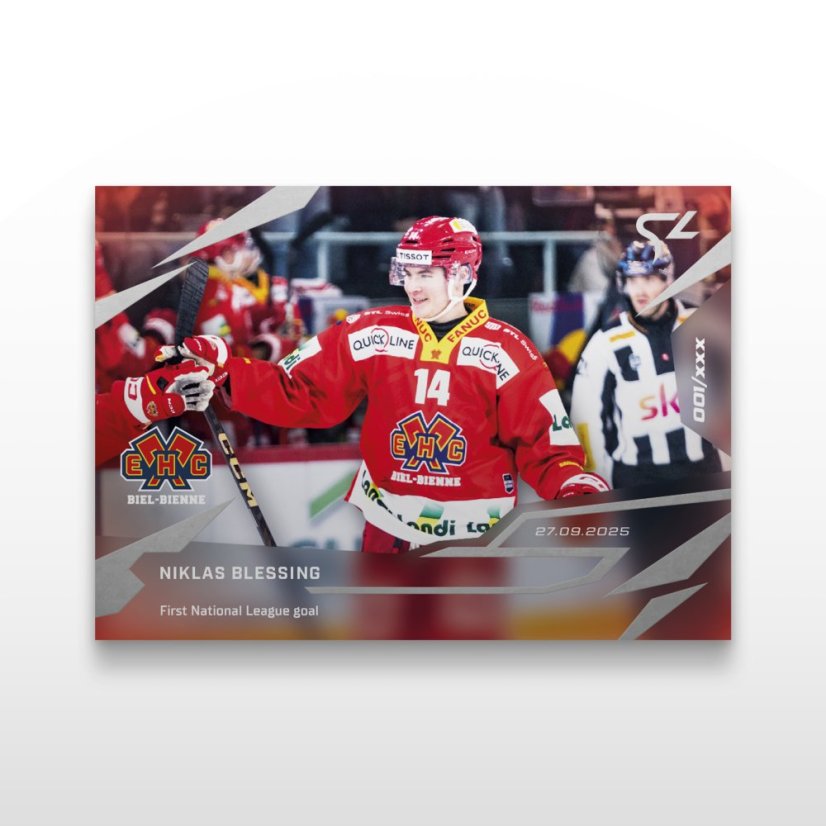 Hokejová kartička L-07 Niklas Blessing - SportZoo National League 2025/26 LIVE