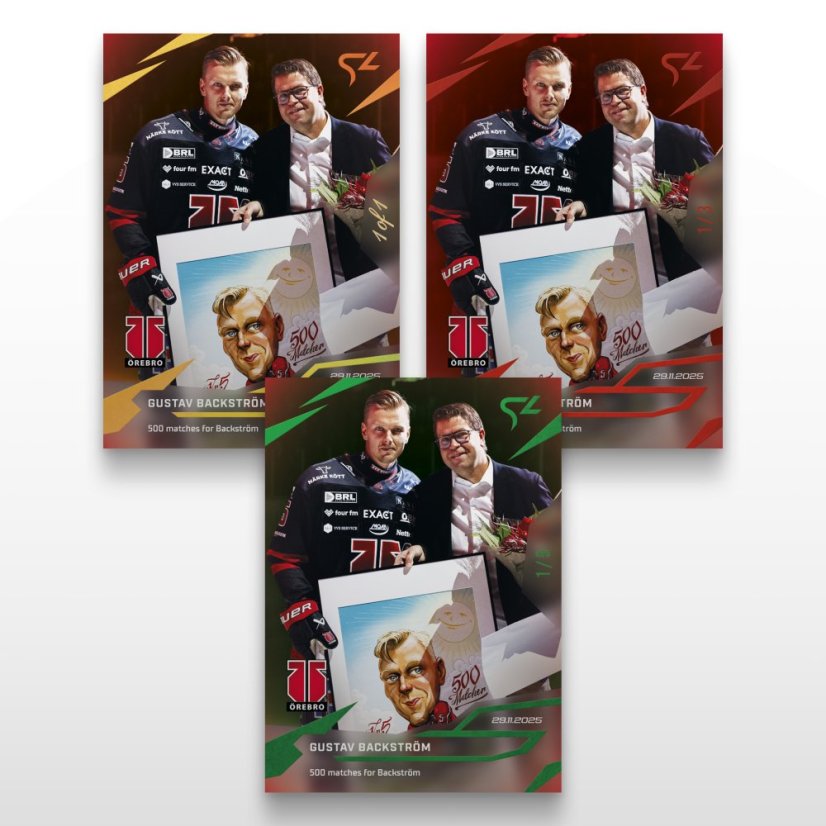 Hokejová kartička L-17 Gustav Backström - SportZoo Svenska hockeyligan 2025/26 LIVE