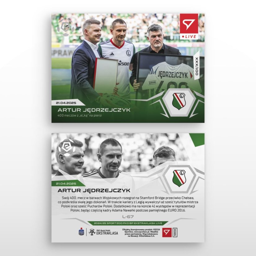 L-67 Artur Jędrzejczyk PKO BP Ekstraklasa 2024/25 LIVE