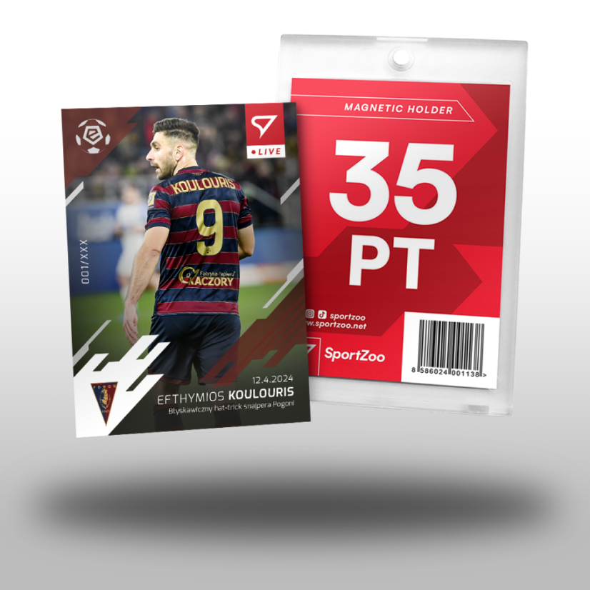 L-57 ZESTAW Efthymios Koulouris PKO Bank Polski Ekstraklasa 2023/24 LIVE + UCHWYT