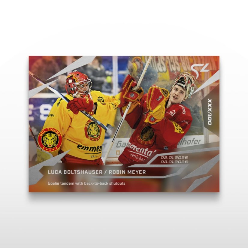 Hockey-samlar­kort L-35 Luca Boltshauser / Robin Meyer – SportZoo National League 2025/26 LIVE