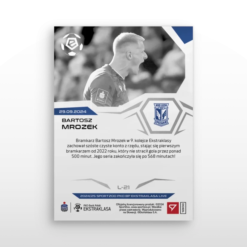 L-21 SADA Bartosz Mrozek  PKO BP Ekstraklasa 2024/25 LIVE + HOLDER